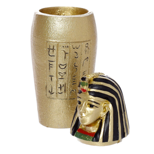 Decorative Gold Egyptian Canopic Jar Trinket Box - Image 3