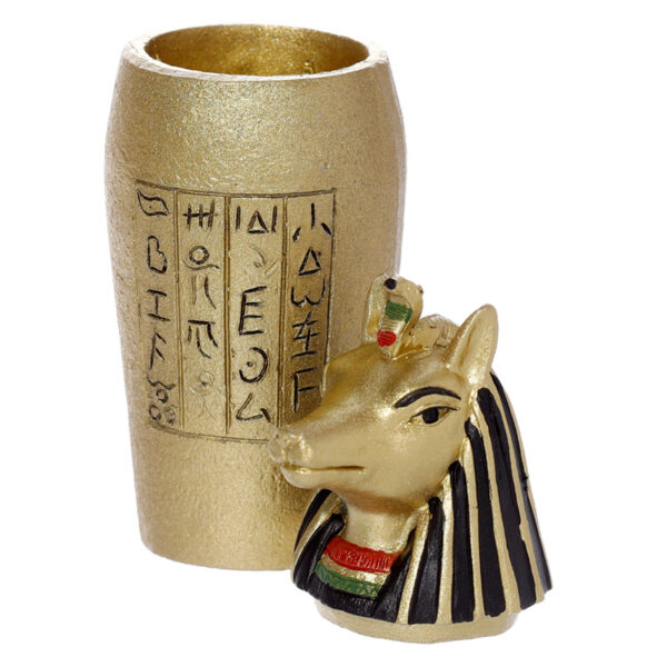 Decorative Gold Egyptian Canopic Jar Trinket Box - Image 4
