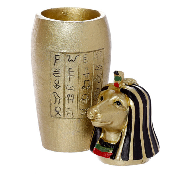 Decorative Gold Egyptian Canopic Jar Trinket Box - Image 5