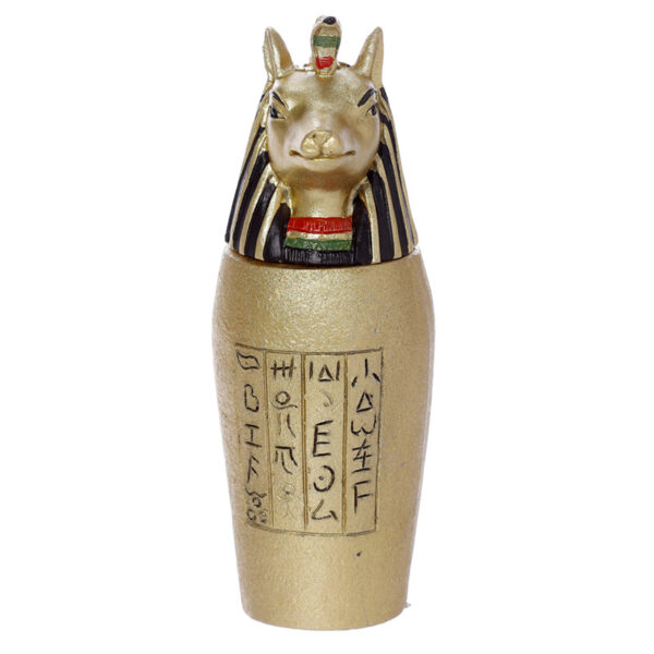 Decorative Gold Egyptian Canopic Jar Trinket Box - Image 8