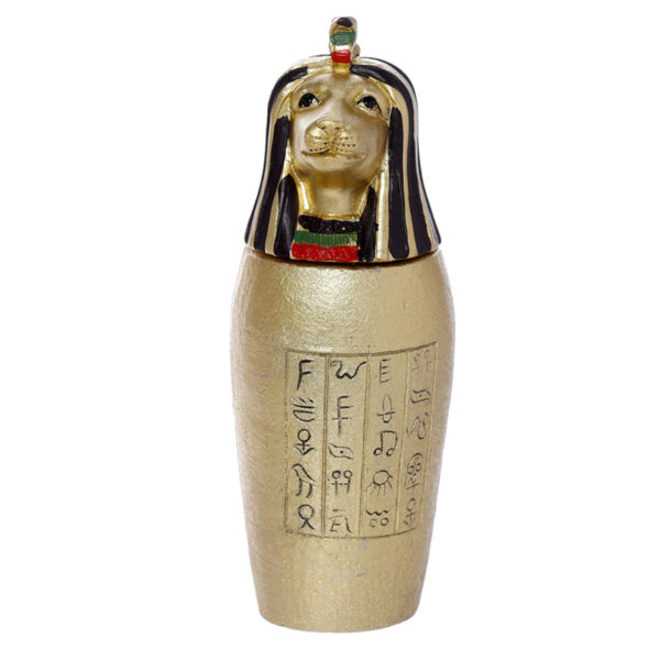 Decorative Gold Egyptian Canopic Jar Trinket Box - Image 9
