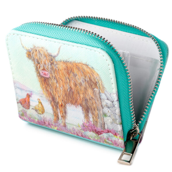 Small Zip Around Wallet - Jan Pashley Highland Coo Cow - Image 2