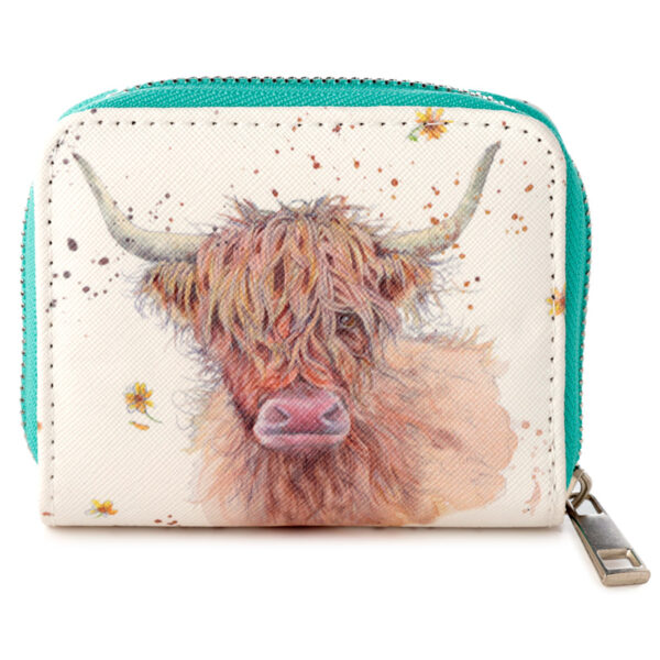 Small Zip Around Wallet - Jan Pashley Highland Coo Cow - Image 4
