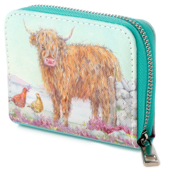 Small Zip Around Wallet - Jan Pashley Highland Coo Cow - Image 6