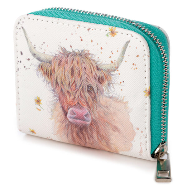 Small Zip Around Wallet - Jan Pashley Highland Coo Cow - Image 7