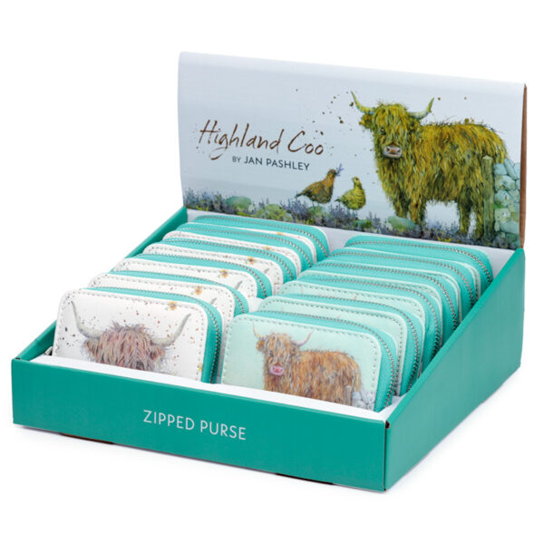 Small Zip Around Wallet - Jan Pashley Highland Coo Cow - Image 8