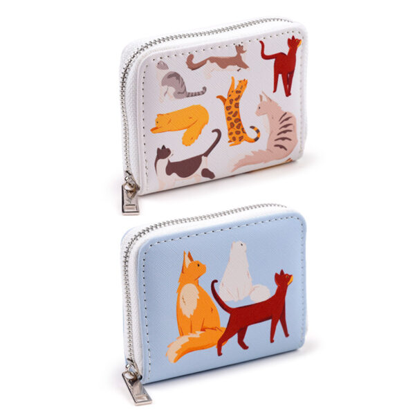 Small Zip Around Wallet - Feline Fine Cats - Image 2