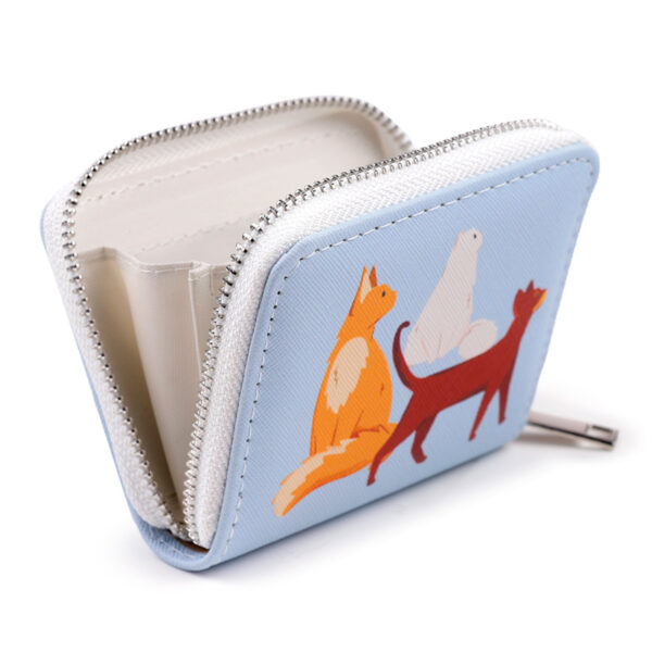 Small Zip Around Wallet - Feline Fine Cats - Image 4