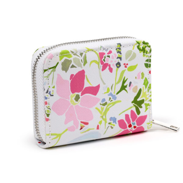 Small Zip Around Wallet - Julie Dodsworth Pink Botanical - Image 3