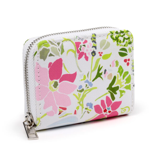 Small Zip Around Wallet - Julie Dodsworth Pink Botanical - Image 7