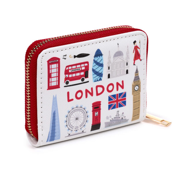 Small Zip Around Wallet - London Souvenir - Image 3
