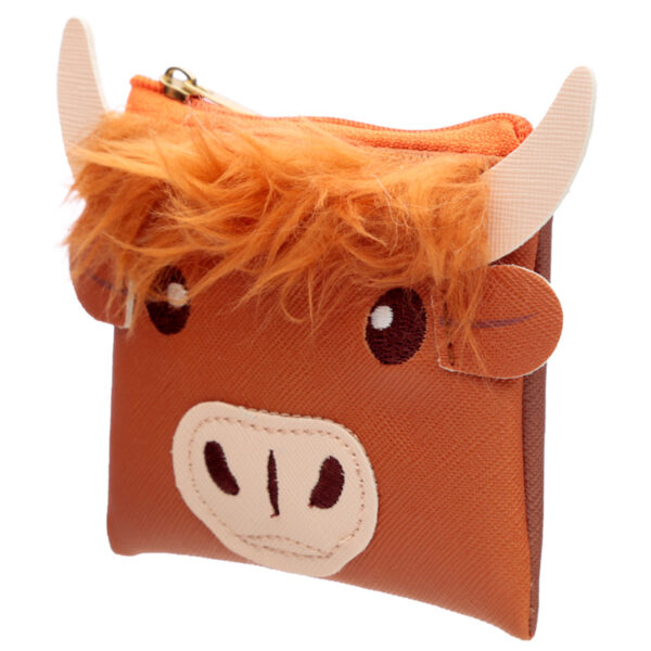 PVC Purse - Highland Coo Cow with Fluffy Fringe - Image 2