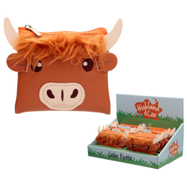 PVC Purse - Highland Coo Cow with Fluffy Fringe - Image 5