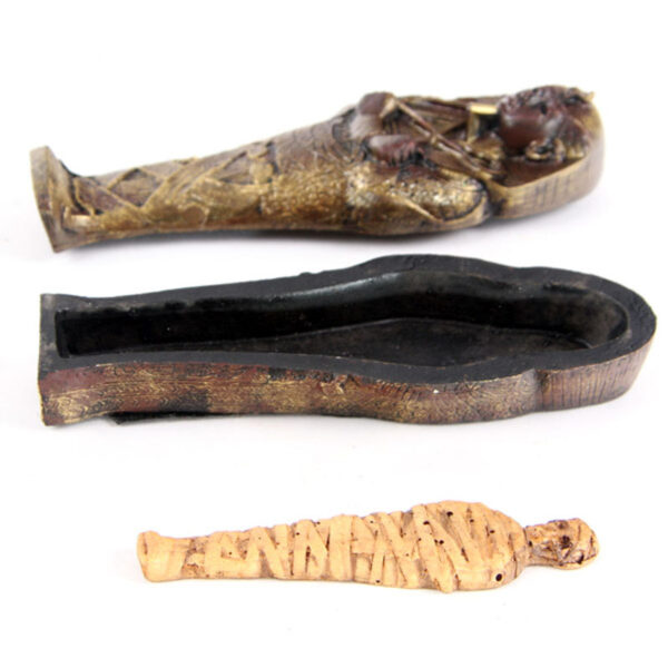 Mini Collectable Egyptian Sarcophagus with Mummy - Image 3