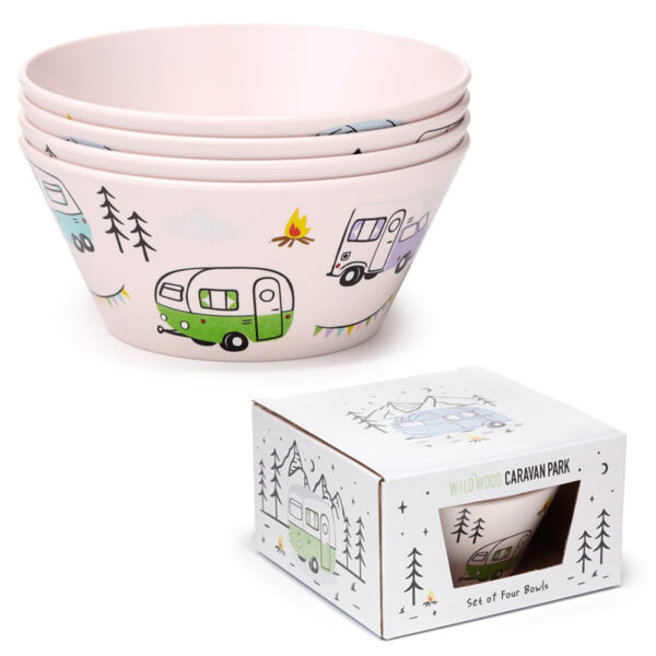 Recycled RPET Set of 4 Picnic Bowls - Wildwood Caravan - Image 9