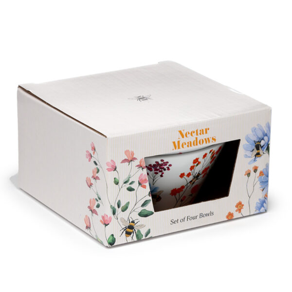 Recycled RPET Set of 4 Picnic Bowls - Nectar Meadows - Image 2