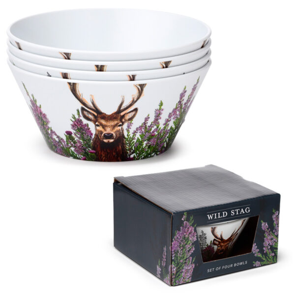 Recycled RPET Set of 4 Picnic Bowls - Wild Stag - Image 9