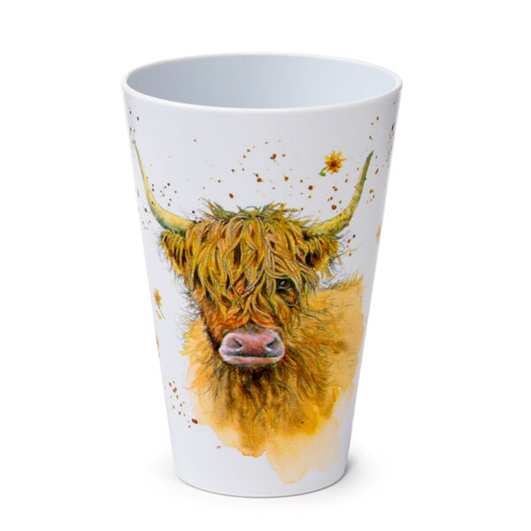 Recycled RPET Set of 4 Picnic Cups - Jan Pashley Highland Coo Cow - Image 3