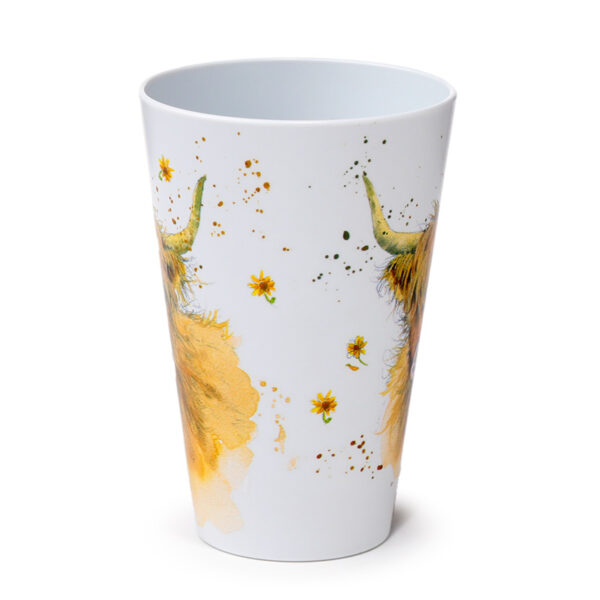 Recycled RPET Set of 4 Picnic Cups - Jan Pashley Highland Coo Cow - Image 4