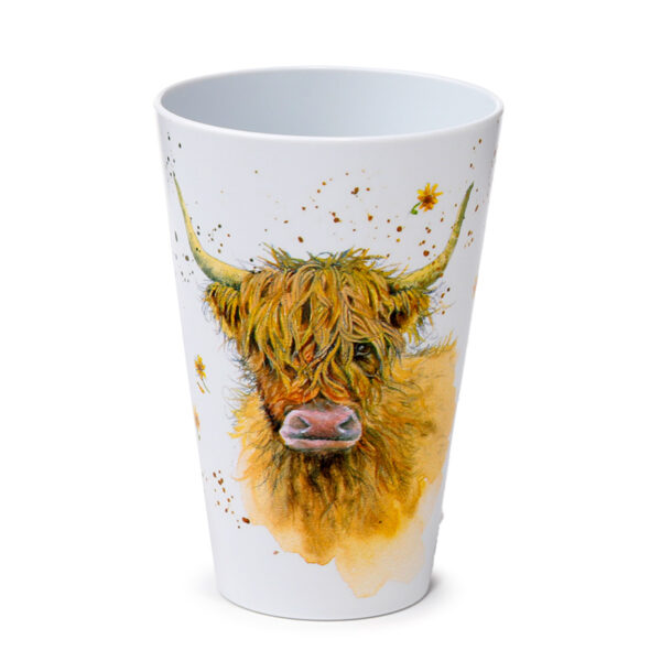 Recycled RPET Set of 4 Picnic Cups - Jan Pashley Highland Coo Cow - Image 5