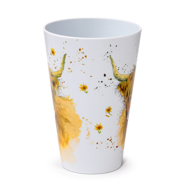 Recycled RPET Set of 4 Picnic Cups - Jan Pashley Highland Coo Cow - Image 6