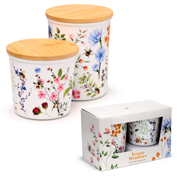 Recycled RPET Set of 2 Storage Jars S/M - Nectar Meadows - Image 10