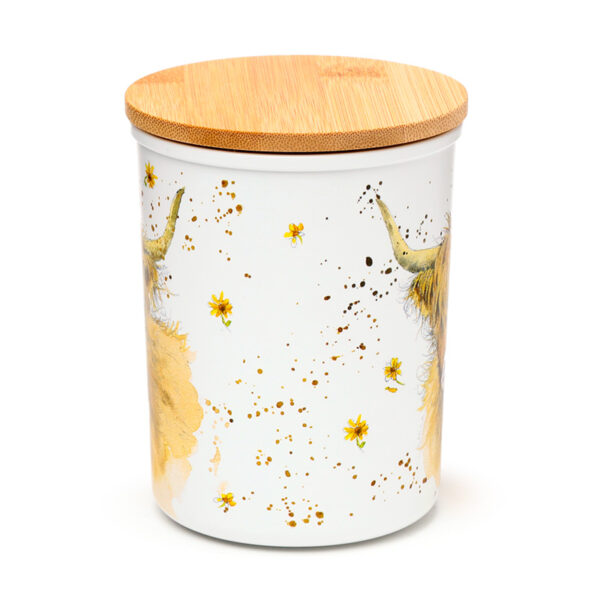 Recycled RPET Set of 2 Storage Jars S/M - Jan Pashley Highland Coo Cow - Image 7