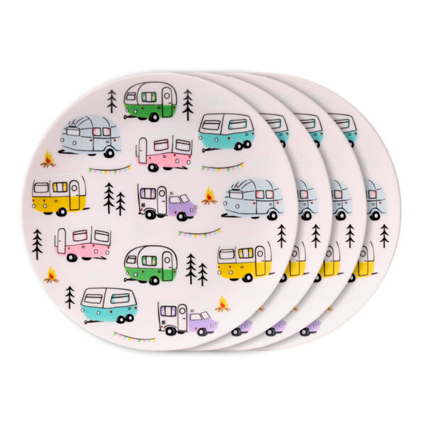 Recycled RPET Set of 4 Picnic Plates - Wildwood Caravan - Image 2