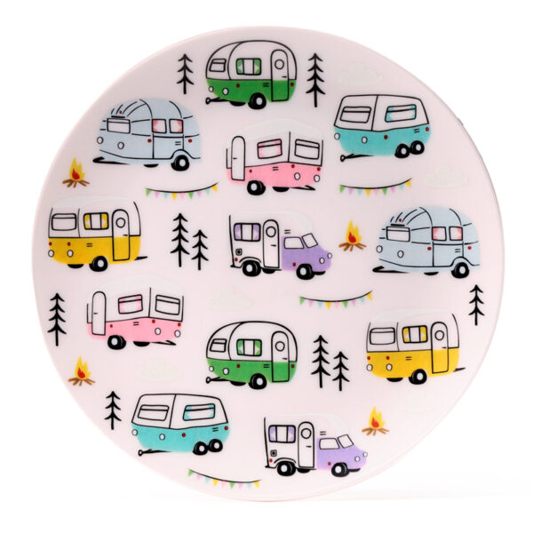 Recycled RPET Set of 4 Picnic Plates - Wildwood Caravan - Image 3