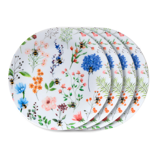 Recycled RPET Set of 4 Picnic Plates - Nectar Meadows - Image 2