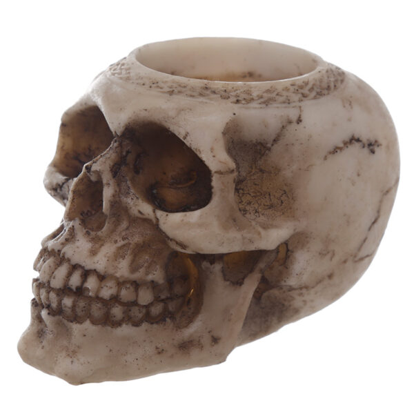 Tea Light Candle Holder - Skull - Image 2
