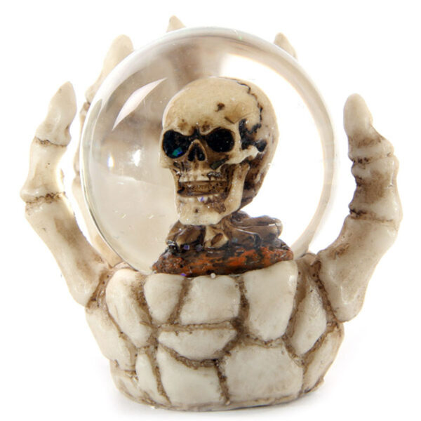 Fantasy Skeleton Hand and Skull Snow Globe - Image 3