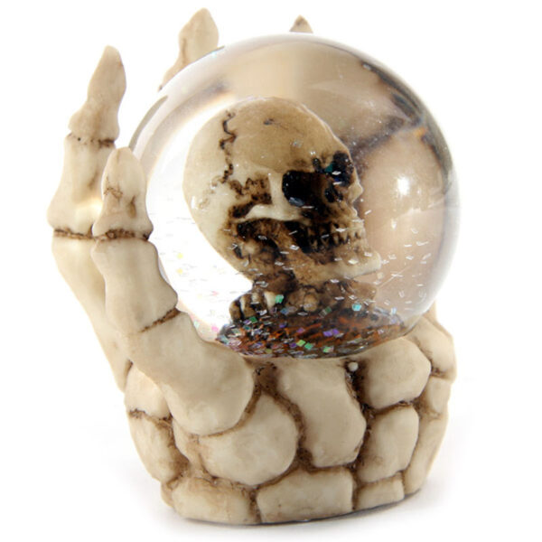 Fantasy Skeleton Hand and Skull Snow Globe - Image 4