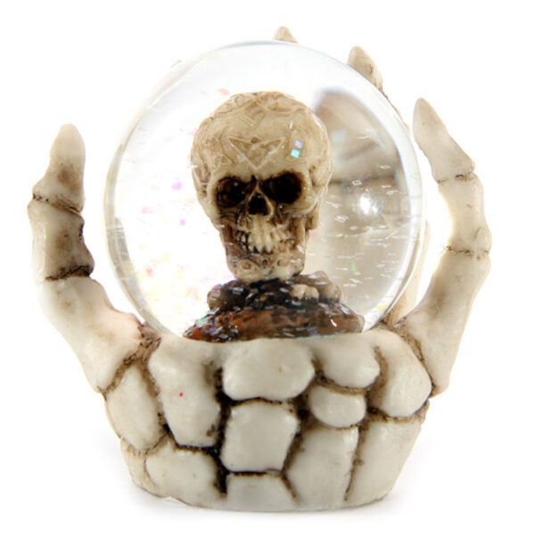 Fantasy Skeleton Hand and Skull Snow Globe - Image 5