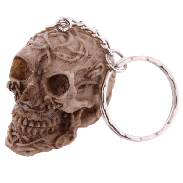 Novelty Keyring - Celtic Skull Head - Image 2