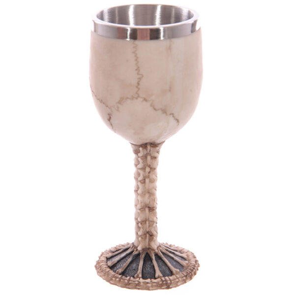 Decorative Gothic Skull and Spine Goblet - Image 2