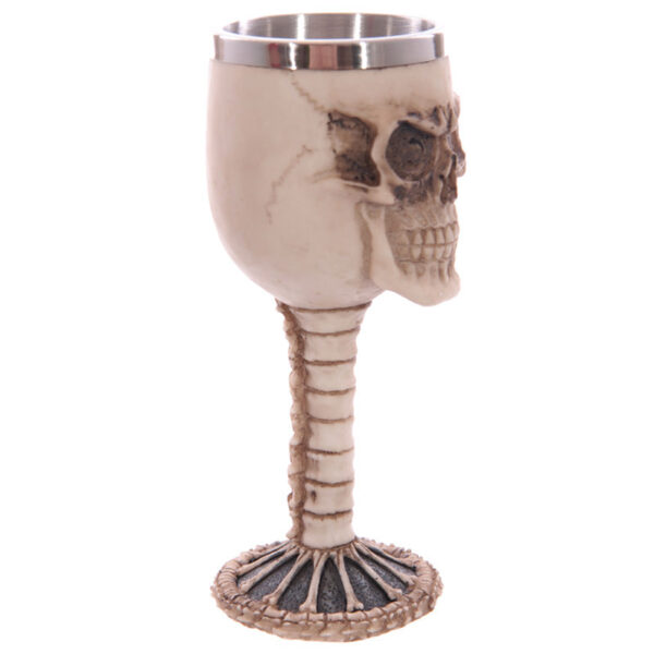 Decorative Gothic Skull and Spine Goblet - Image 3