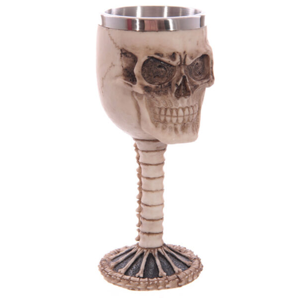 Decorative Gothic Skull and Spine Goblet - Image 4