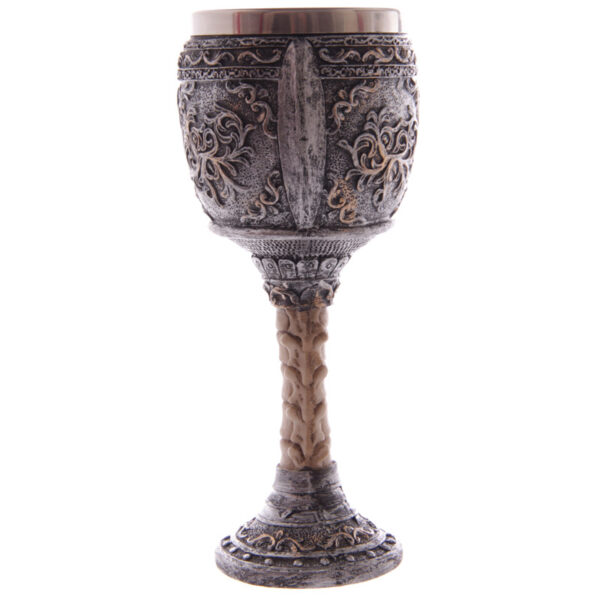 Decorative Gothic Warrior Skull Goblet - Image 3