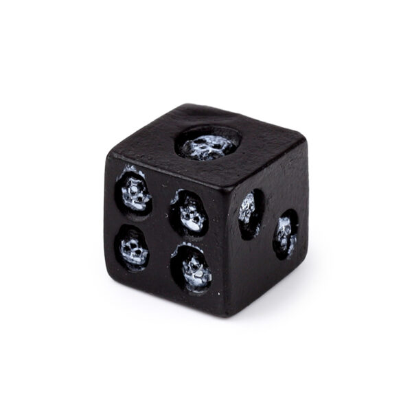 Set of 5 Black Skull Dice - Image 4