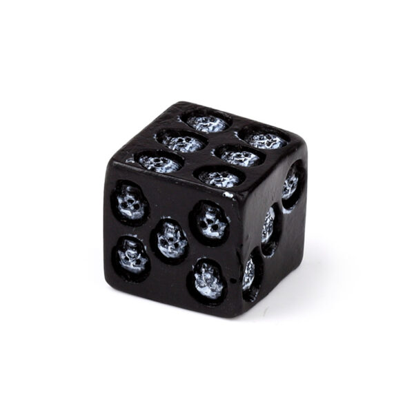 Set of 5 Black Skull Dice - Image 5