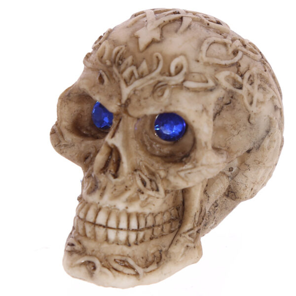 Mini Gothic Skull Decoration with Gem Eyes - Image 5