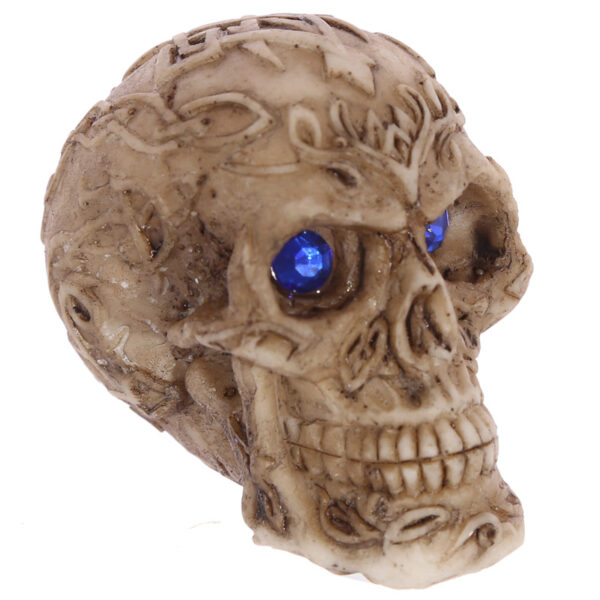 Mini Gothic Skull Decoration with Gem Eyes - Image 6