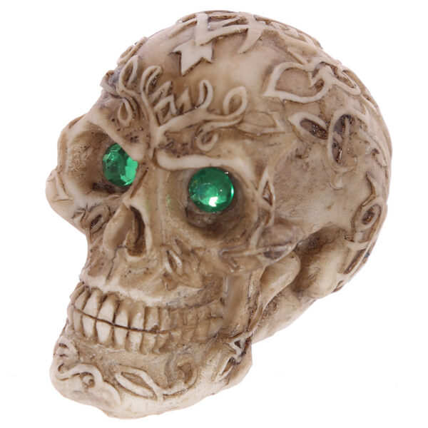 Mini Gothic Skull Decoration with Gem Eyes - Image 7