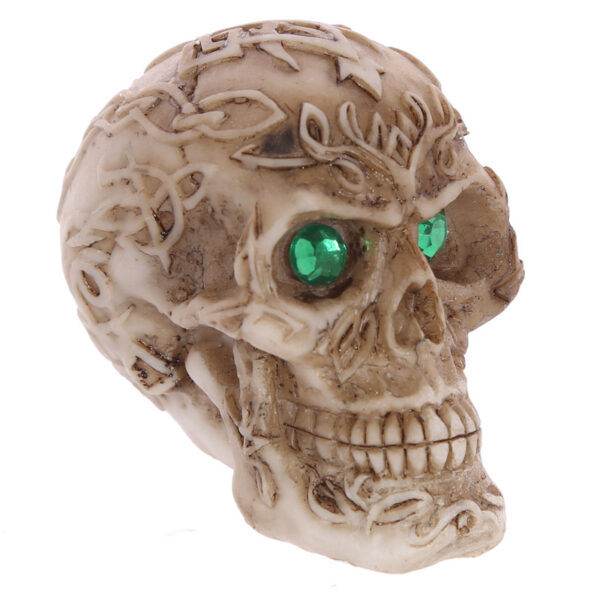 Mini Gothic Skull Decoration with Gem Eyes - Image 8
