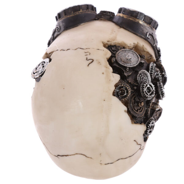Gothic Skull Decoration - Steampunk with Goggles - Image 4