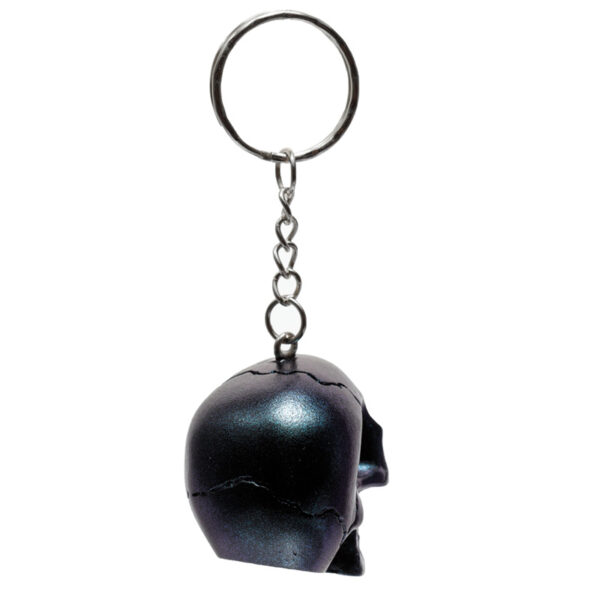 Novelty Keyring - Skulls and Roses Metallic Skull - Image 9