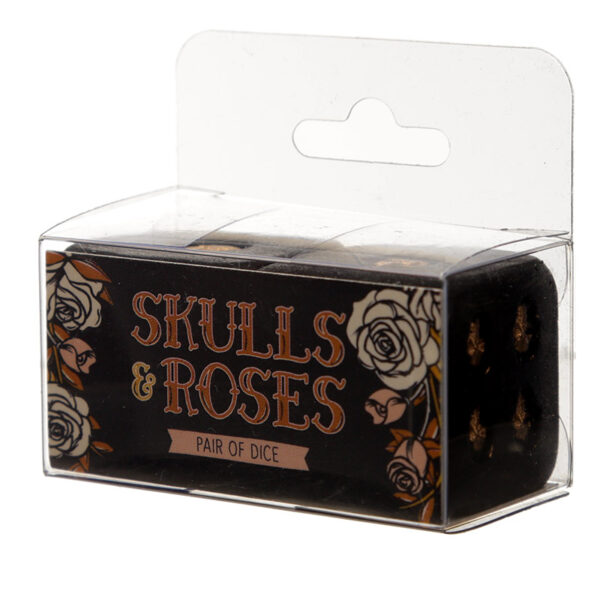 Gothic Black and Gold Set of 2 Skull Dice - Image 4