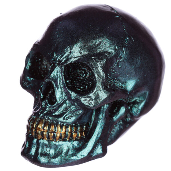 Gothic Iridescent Skull Ornament - Image 2