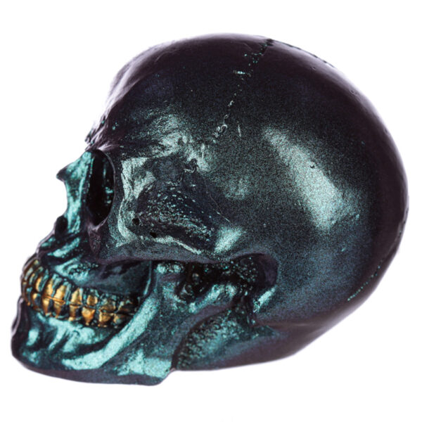 Gothic Iridescent Skull Ornament - Image 3